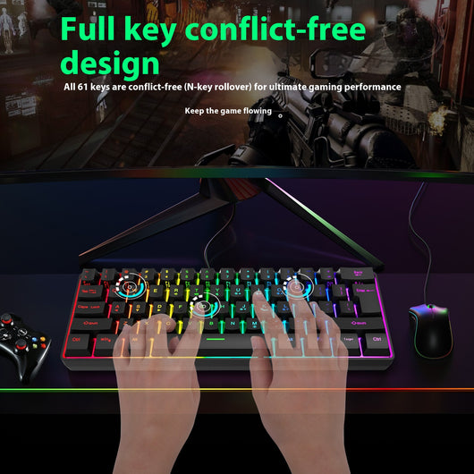 Teclado Compacto RGB para el Hogar - Iluminación LED Personalizable - Image 4