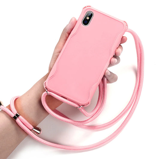 Funda de Celular Apple con Cadena Colgante en Colores Caramelo - Image 13