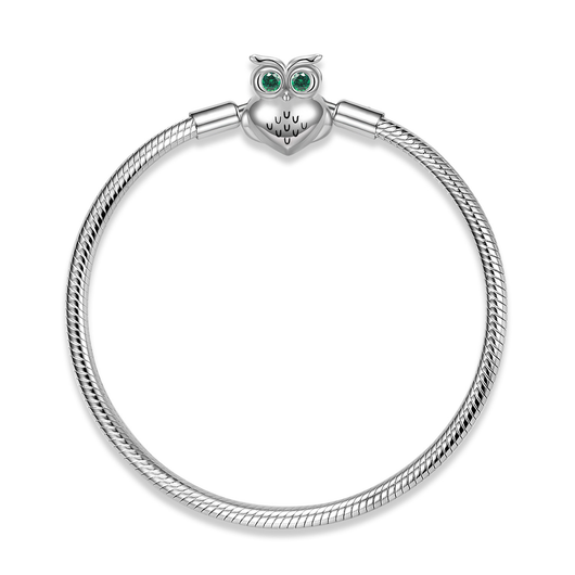 Pulsera de Plata S925 Cadena Hueso de Serpiente Cierre Búho 3MM - DIY - Image 11