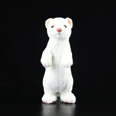 Peluche Hurón Blanco de Pie - Muñeco Quitanieve