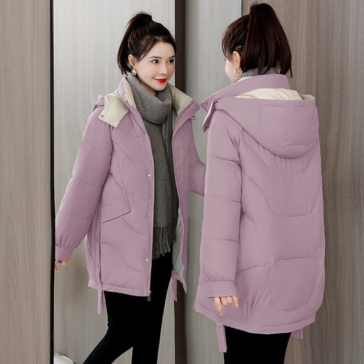 Chaqueta Acolchada Impermeable con Capucha y Contraste de Colores - Image 7