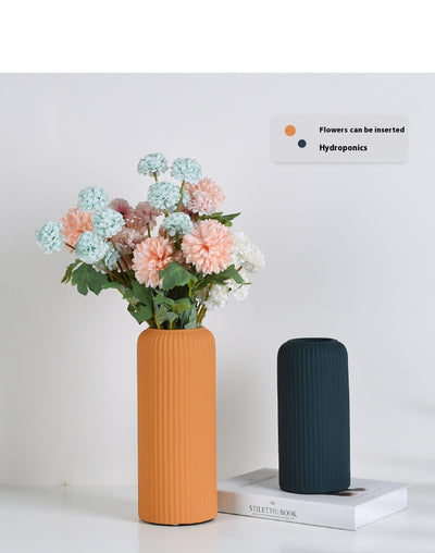 Jarrón Cerámico Minimalista Morandi Boca Ancha para Flores Secas - Image 11
