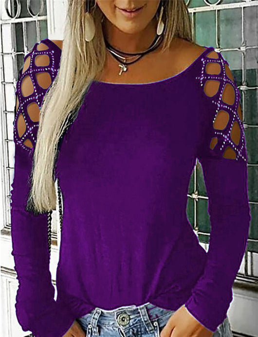 Blusa Cuello Redondo con Strass Calado - Image 20