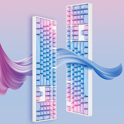 Keycaps PBT Translúcidos con Tinte Penetrante - Juego 104 Teclas