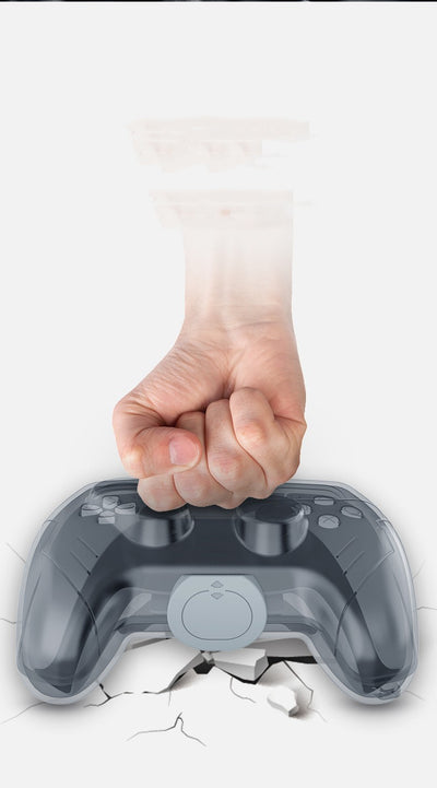 Transparent gray plastic protective case for game controllers, compatible with Xbox, PlayStation 5, and Nintendo Switch. - Image 4