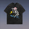 Camiseta Unisex con Estampado de Calavera Desgastado
