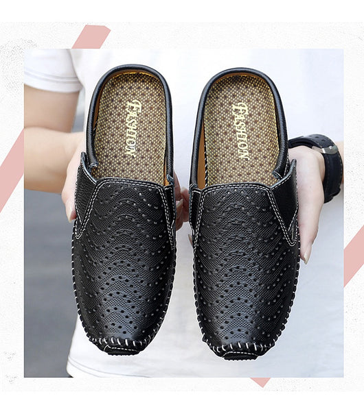 Zapatos Muller Slip-On de Cuero Genuino con Perforado - Image 13
