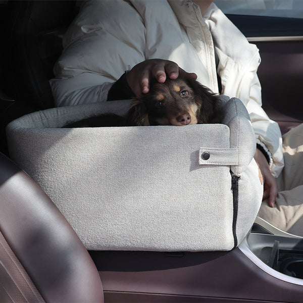 Asiento de Auto para Perros Pequeños y Gatos - Transportín Portátil con Seguridad