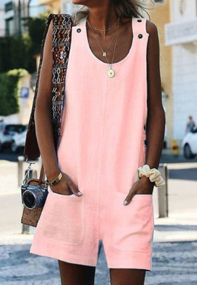 Jumpsuit de Algodón y Lino con Bolsillos y Botones - Estilo Verano - Image 10