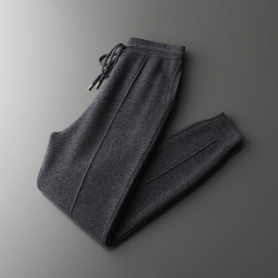 Pantalones de Lana Tejidos con Puño Cálido para Hombre - Casual Ejecutivo Primavera Otoño - Image 9