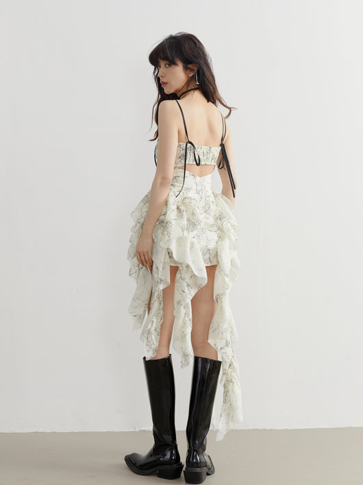 Vestido Romántico con Estampado Desmontable y Correa Ajustable - Image 16