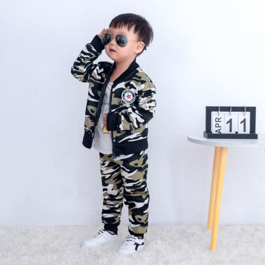 Conjunto Deportivo Infantil de Terciopelo para Primavera y Otoño - Image 2