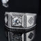Anillo de Bodas para Hombre Plata 925 con Moissanita de Quilate Completo