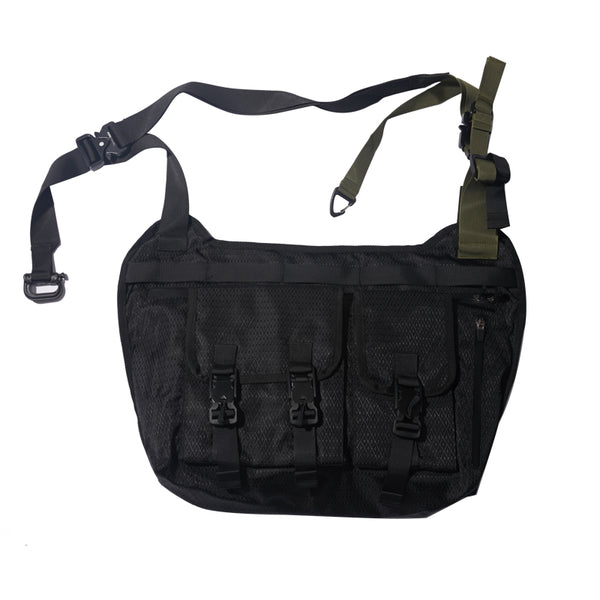 Bolsa Mensajera Funcional Hip-hop Urbana con Múltiples Compartimentos