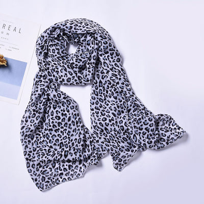 Bufanda Estampado Leopardo Minimalista Clásica para Mujer - Image 4