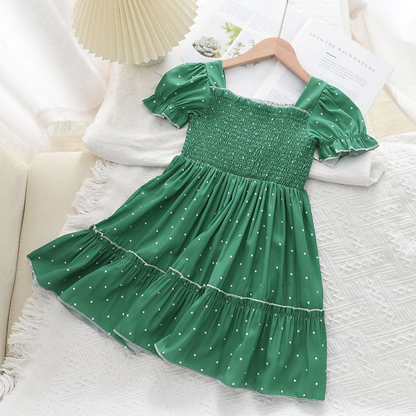 Blusa de Verano Cuello Francés Cuadrado con Mangas Voluminosas