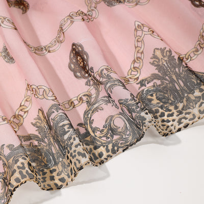 Pañuelo de Seda Estampado Leopardo con Cadena - Diseño Retro Elegante para Primavera y Verano - Image 7