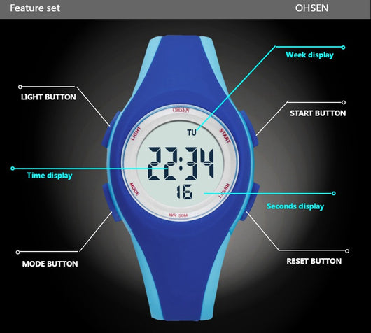 Reloj Electrónico Infantil Resistente al Agua Multifuncional - Image 15