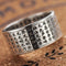 Anillo Plateado en Plata S925 para Hombre con Sutra del Corazón