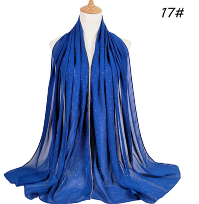 Pañuelo de Gasa Perla con Cuentas 70x180cm - Elegancia Versátil - Image 19