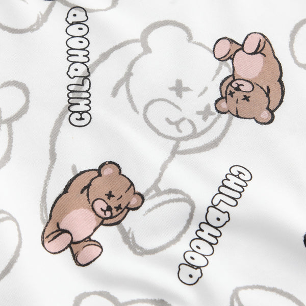 Sudadera Hoodie Estampado Oso Cartoon Hombre Tendencia Lazy Oversize