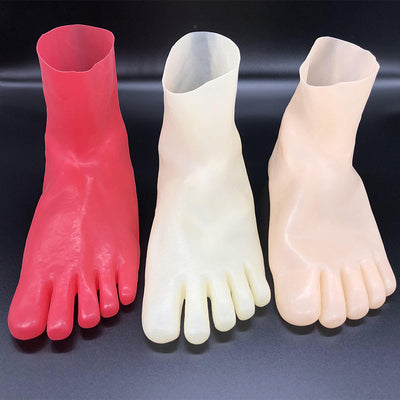 Calcetines Cortos de Látex Tridimensionales con Cinco Dedos