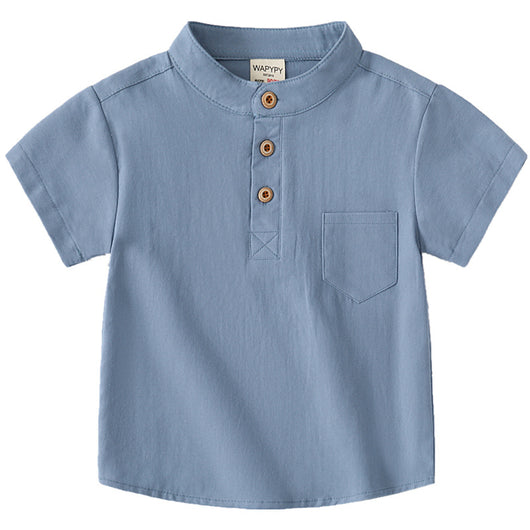 Playera Cuello V Manga Corta para Niño - Image 5