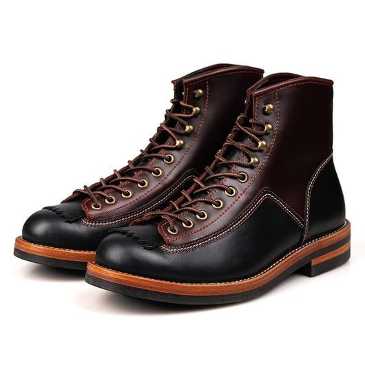 Botas de Motocicleta Estilo Retro Americano para Hombre - Image 7