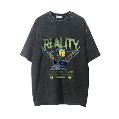 Camiseta Manga Corta con Estampado Calavera para Hombre - Image 11