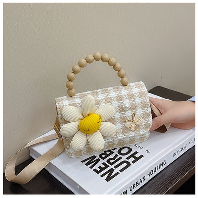Bolso Crossbody Cuadros Marrones con Detalle Pearl - Image 22