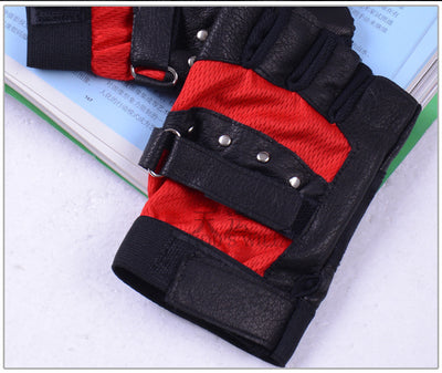 Guantes de cuero para hombre con aislamiento térmico y dedos libres - Image 7