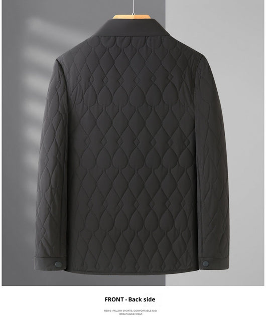 Chaqueta Acolchada de Negocios con Diseño Geométrico para Hombre - Image 17