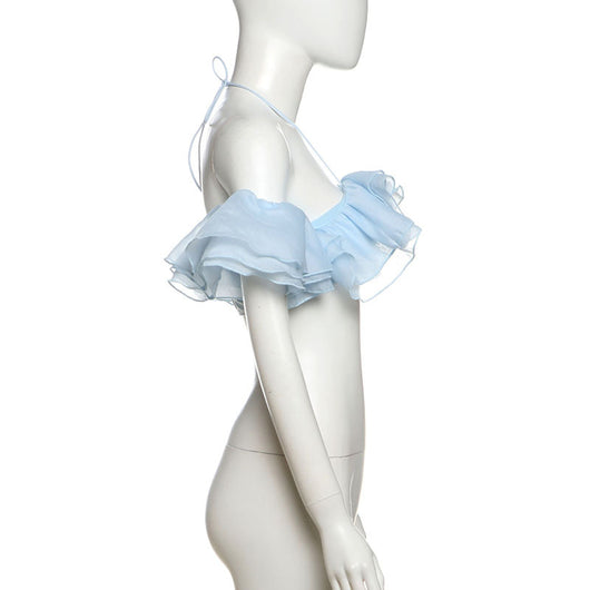Blusa Halter Elegante con Encaje y Abertura Frontal - Image 23