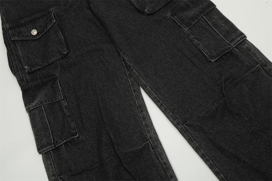 Pantalones Cargo Jeans con Múltiples Bolsillos Estilo Americano para Hombre - Image 16