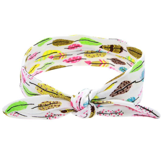 Two blue headbands with white polka dots and knotted bows, one adult-sized and one child-sized, for a matching set. - Image 15