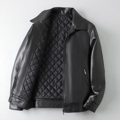 Chaqueta Blazer de Negocios en Cuero con Solapas - Image 5