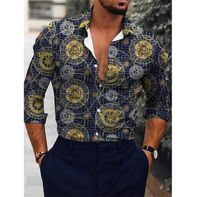 Camisa de Manga Larga con Estampado Degradado 3D - Image 26