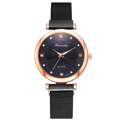 Reloj de Cuarzo con Esfera Floral y Malla Ajustable - Image 4