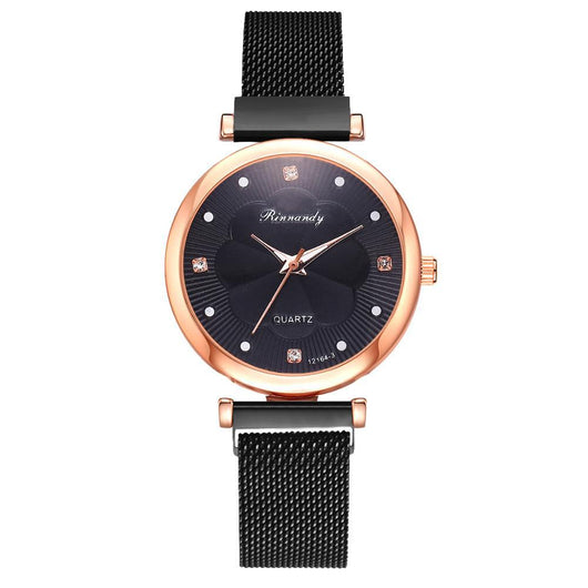 Reloj de Cuarzo con Esfera Floral y Malla Ajustable - Image 4