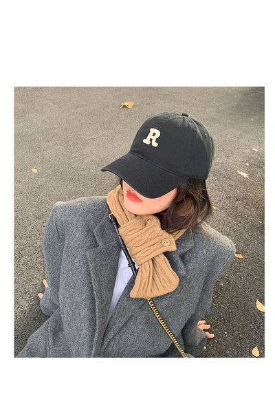 Pañuelo Liso Pequeño para Mujer - Estilo Coreano Otoño Invierno - Image 27