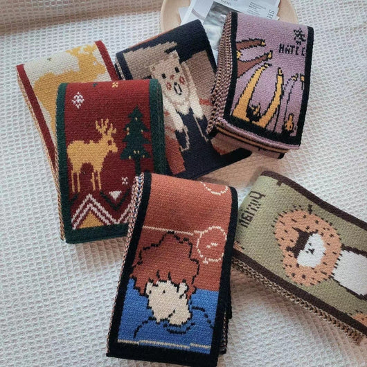 Bufanda Térmica para Mujer con Estampado Infantil - Tejido Cálido y Acogedor - Image 9