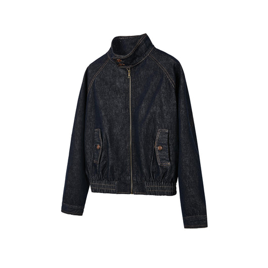 Chaqueta Denim Azul Profundo con Cierre para Hombre - Primavera Verano - Image 5