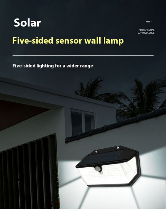 Lámpara LED Solar para Patio con Sensor de Movimiento - 5 Caras - Image 12