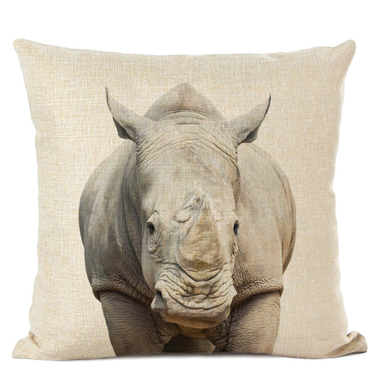 Funda de Almohada Lino con Diseño Animal - Loro y Venado - Image 5