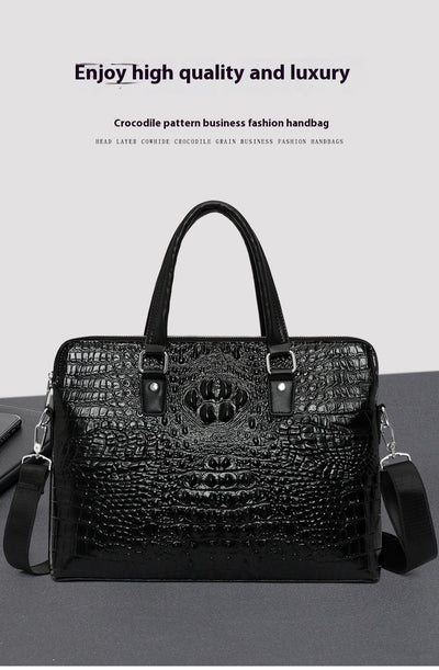 Maletín Ejecutivo para Hombre con Patrón Cocodrilo - Bolsa de Negocios y Computadora - Image 24