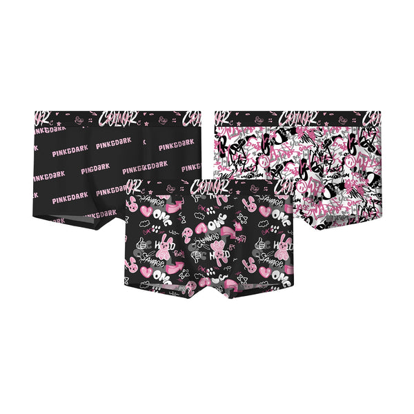 Calzoncillos Boxer Tipo Brief Negro y Rosa Transpirables con Protección Antibacteriana para Hombre