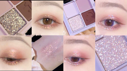 Paleta de Sombras de Ojos 4 Colores Mate Perlado Gris Tierra Púrpura Impermeable con Brillo - Image 5