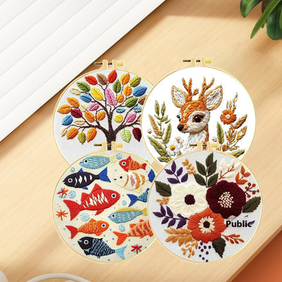 Bordado de Punto de Cruz Árbol de la Suerte con Animales - Diseño Simplificado - Image 14