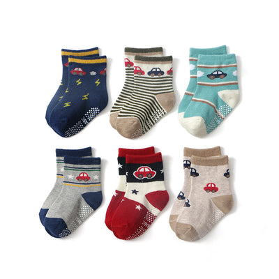 Calcetines Infantiles con Diseño Jacquard Antideslizantes y Transpirables - Image 2