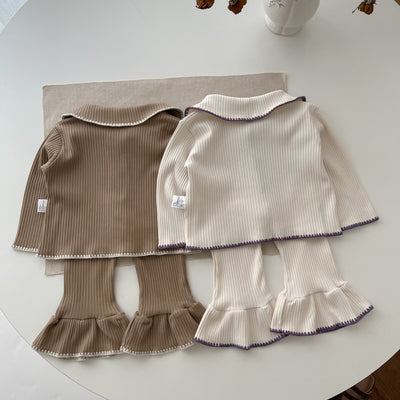 Conjunto de Dos Piezas Cardigan Tejido y Pantalón Acampanado para Bebé - Image 14
